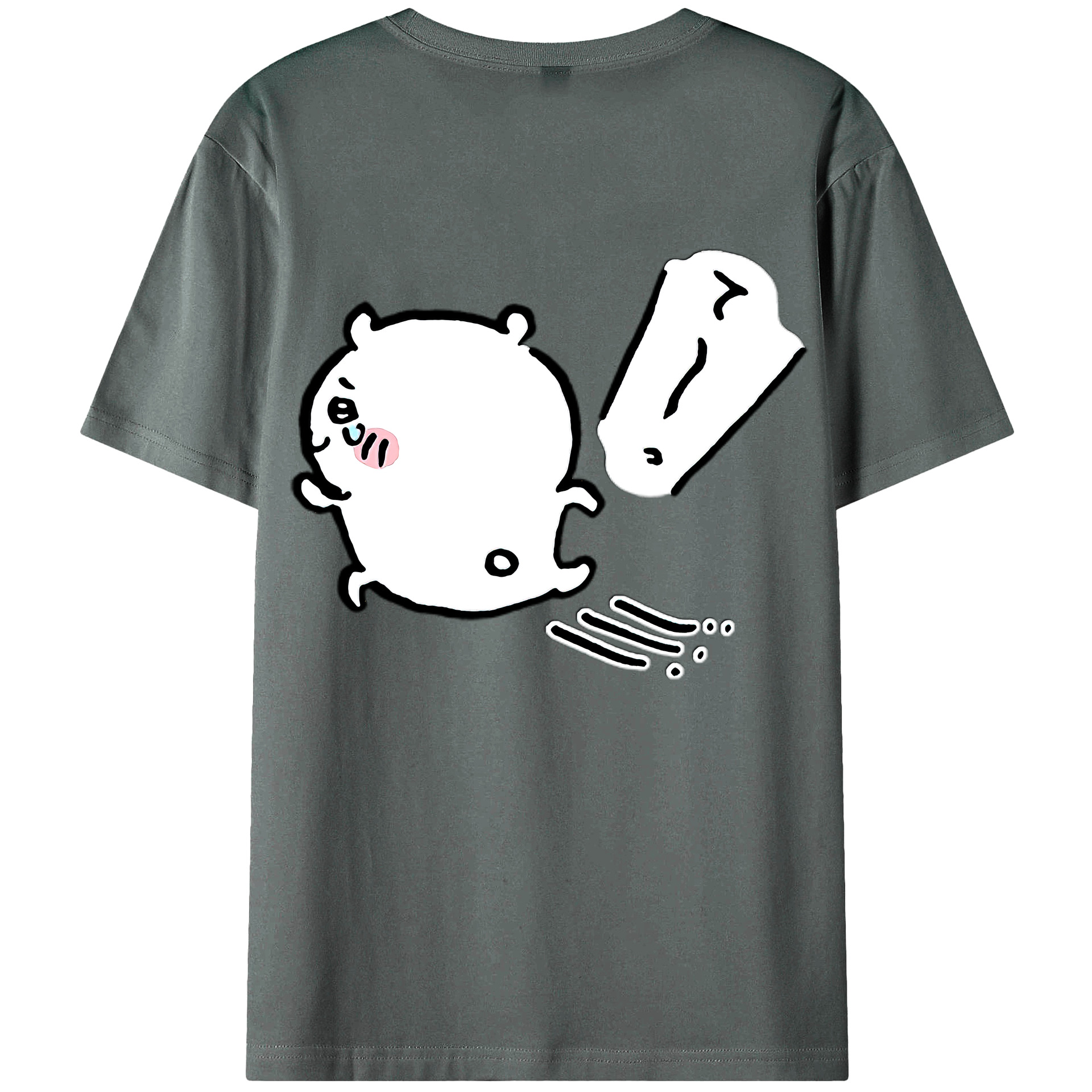（画像用） ちいかわ ちいかわ Chii-kawa chiikawa 綿100％半袖Tシャツ（背面プリント）